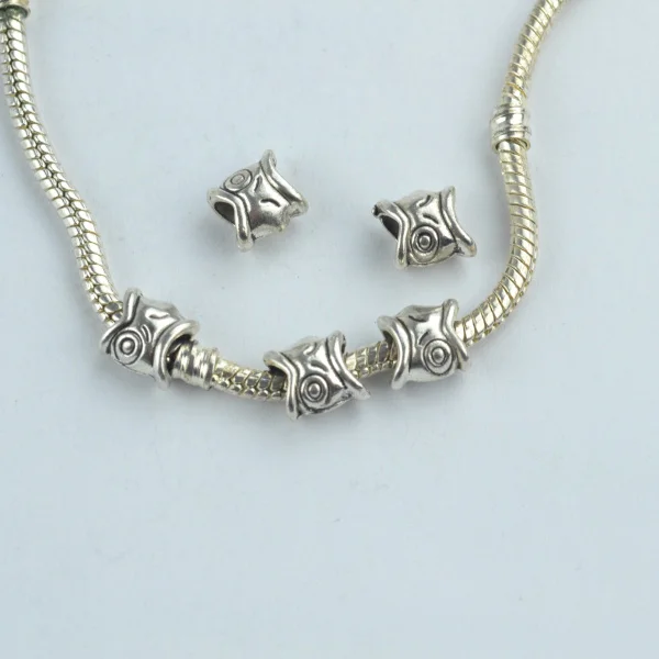 50 шт. бисер из сплава в виде рыбы тибетский Серебристый Бисер для изготовления