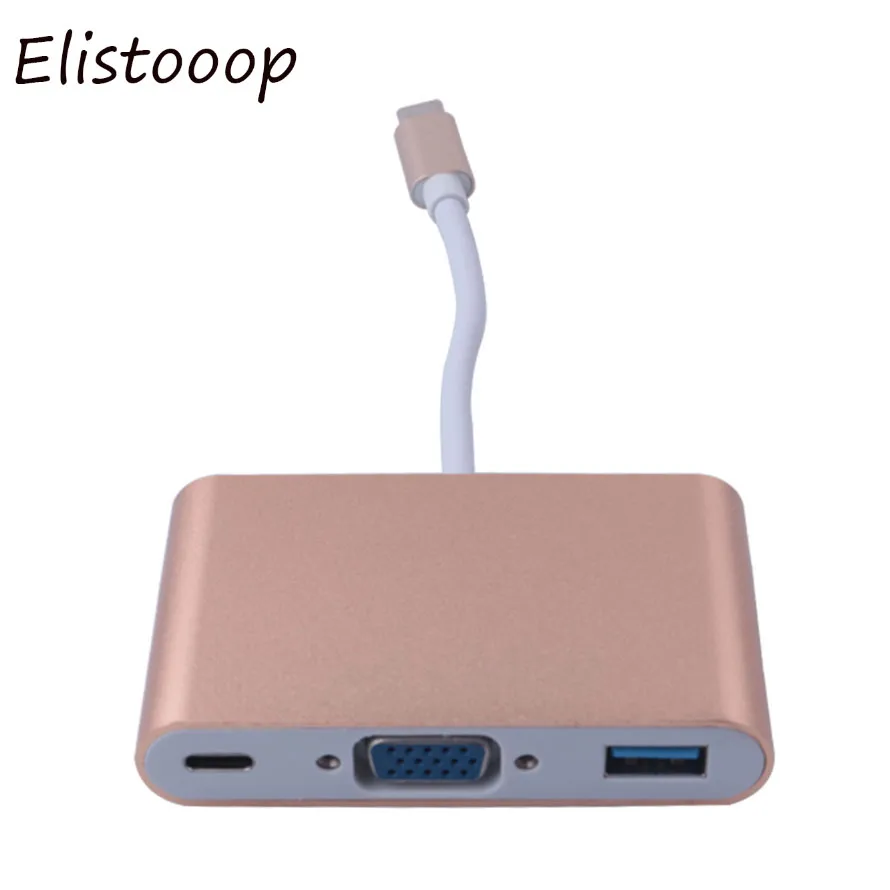 Кабель-адаптер USB 3 1 Type C to VGA type hdmi c для нового Macbook | Электроника