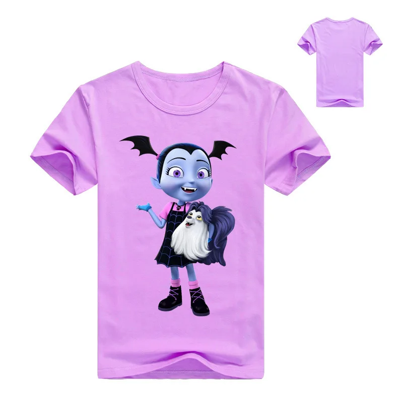 Футболка Vampirina для детей от 2 до 16 лет летняя одежда для девочек футболка для мальчиков-подростков детская повседневная одежда с короткими рукавами футболка для малышей Nova - Цвет: color 7