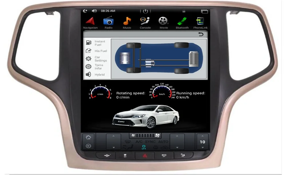 4G LTE Android 7,1 6,0 Tesla стиль Автомобильный gps навигация для JEEP Grand Cherokee- головное устройство мультимедийный плеер без DVD плеера
