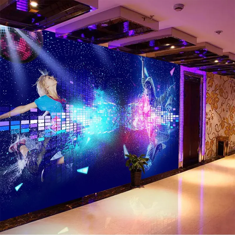 Настенная ткань на заказ привлекательные красочные крутые обои для отеля бара