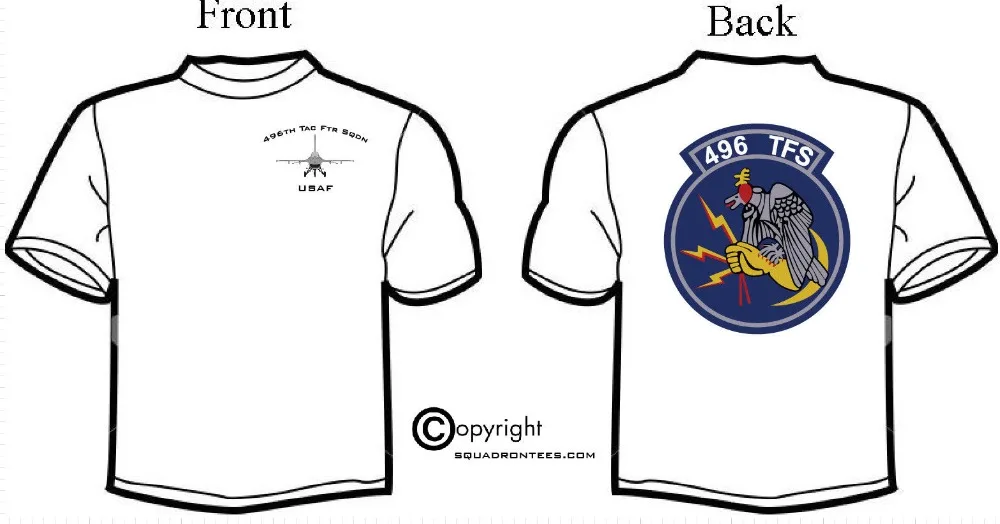 

496Th Tfs F-16 Squadron Men 2019 Summer Round Neck Men'S T Shirt Tshirt Hipster Cool O Neck Tops Casual Men Tees