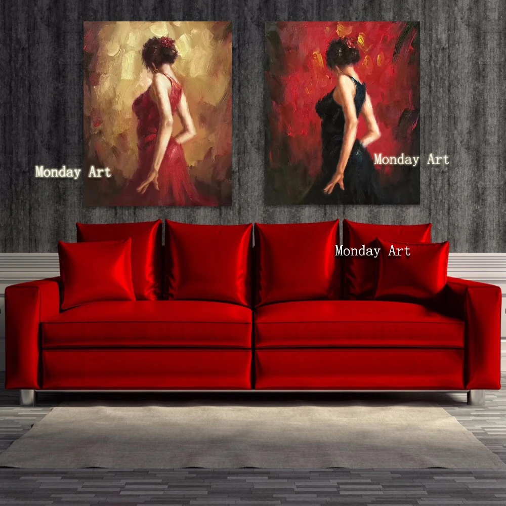 

Large Handpainted modern Nude Oil Paintings On Canvas Knife Sexy Woman portrait Painting Modern Home Decor Wall Art painting