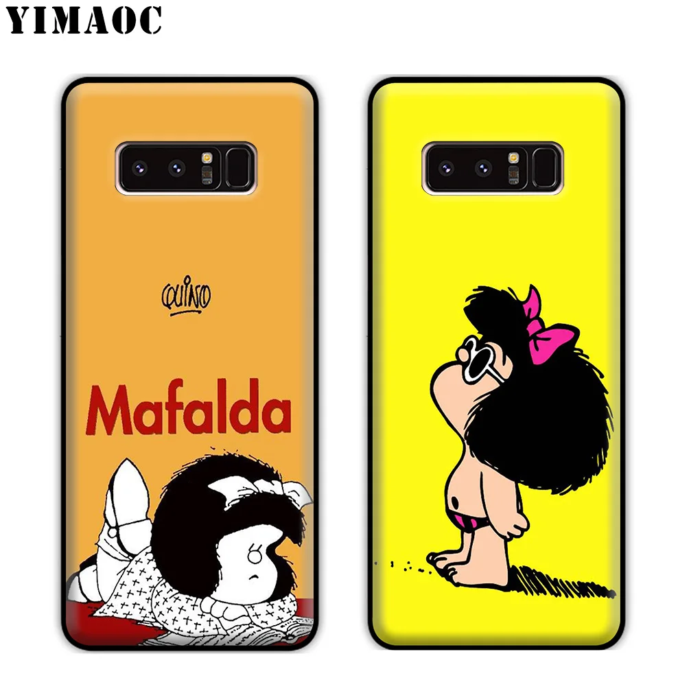 YIMAOC Mafalda милый мягкий силиконовый чехол с рисунком для samsung Galaxy S10 S10e S9 S8 Plus S7 S6 Edge J6