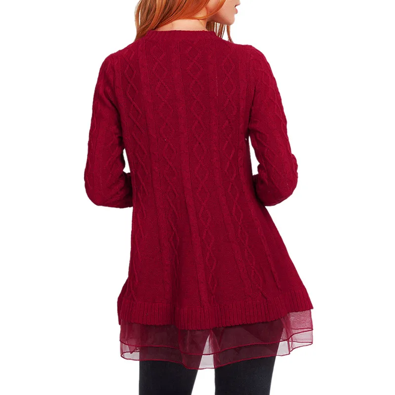 Женские свитера и пуловеры Eugen пряжа сплайсинга наборы свитеров для женщин осень