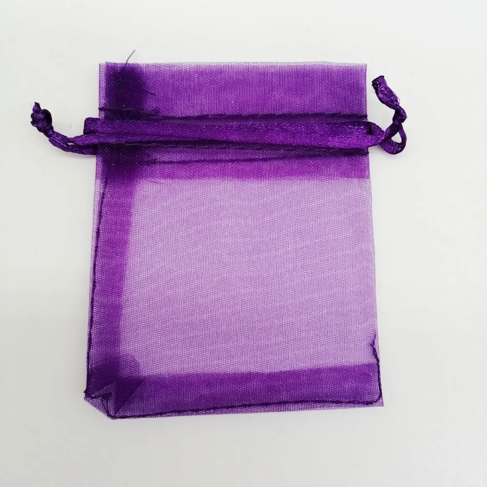 Purple 1000pcs 7x9cm Diy Jewelry Bag Gift Bag Women Drawstring Organza Gift Bags For Wedding/Christmas/Jewelry Display Packaging Bags - Цвет: Purple