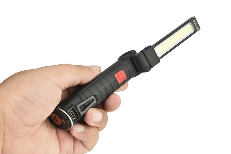 Белый+ красный светильник ing COB флэш-светильник 5 режимов фонарь USB Перезаряжаемый светодиодный рабочий светильник Магнитный фонарь COB подвесные крючки для лампы для лагеря