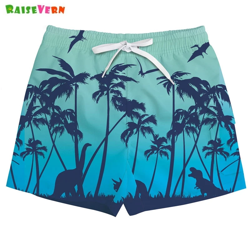 Гавайские пляжные шорты с рисунком дерева парусника детские для мальчиков
