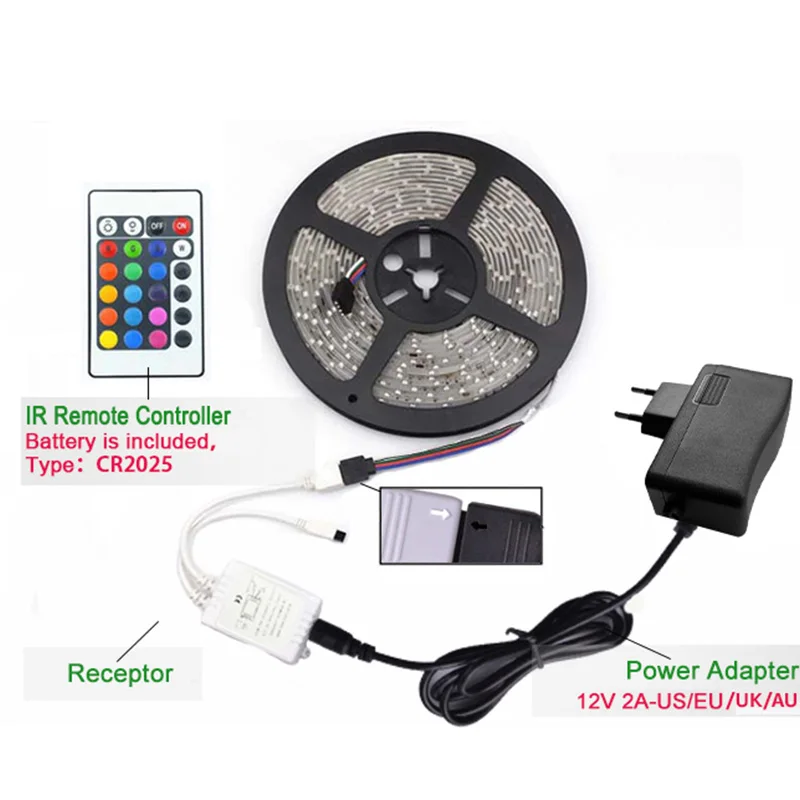 Светодиодная лента Goodland RGB водонепроницаемая IP65 SMD2835 гибкая светильник м 300