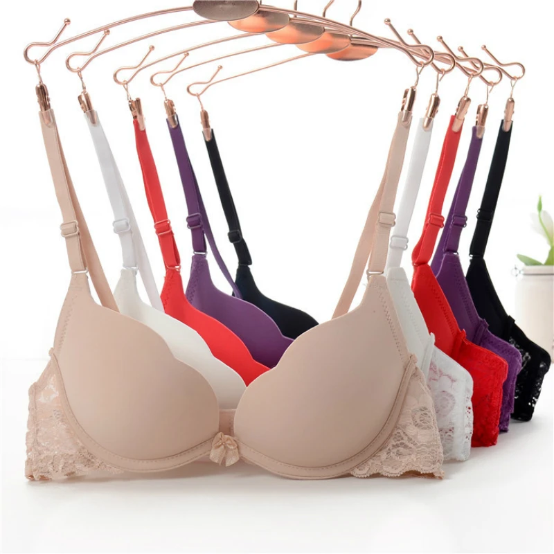 

Women Sexy Brassiere Sexy Double Push Up Bra For Girls Underwear Gather Super Push Up Bra Cup Size B Sexy Double Push Up Bras
