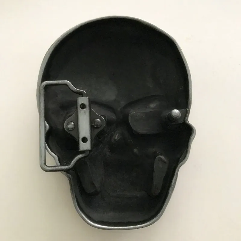 Розничная, новинка, высокое качество, крутой, 3D Серебряный Череп, ковбойский ремень, пряжка с металлическими пряжками для мужчин, ремень, аксессуары, подходит для 4 см, широкий ремень