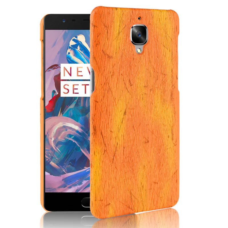 Чехол One Plus 3T Oneplus3 Жесткий ПК с текстурой под дерево + обложка на заднюю панель из
