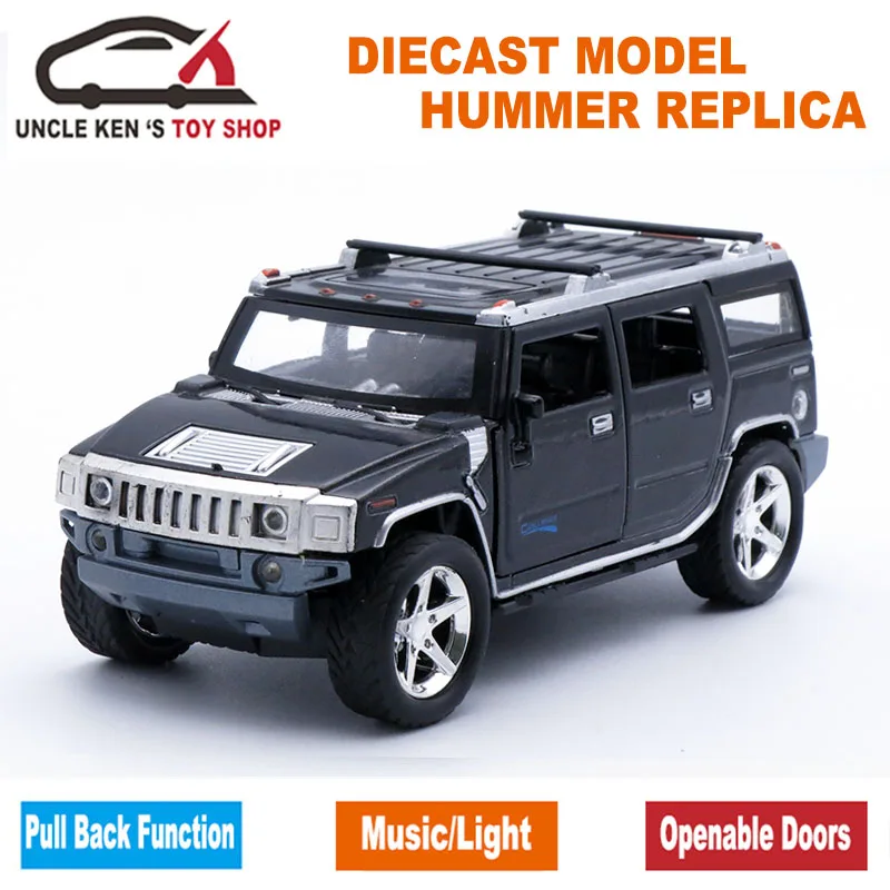 Миниатюрная модель Humvee Diecast 1:24 АВТОМОБИЛИ длиной 18 см Подарочные игрушки для