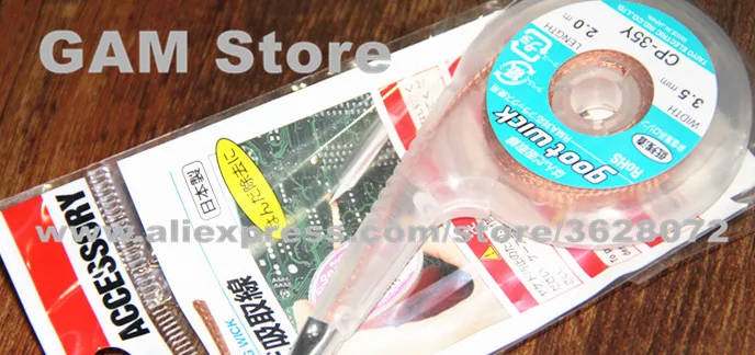 

Desoldering Wire GOOT Wick Dispenser Suction Tin With Stainless Steel Mouth For Precision PCBs RMA Tin remove CP-15Y\20Y\25Y\30Y