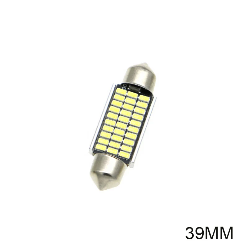 39MM 2 шт. 31 мм 36 мм/39 мм/41 мм C5W C10W 18 27 30 33 SMD 3014 Светодиодный гирлянда светильник CANBUS без ошибок авто интерьер купола лампы - Испускаемый цвет: 39MM