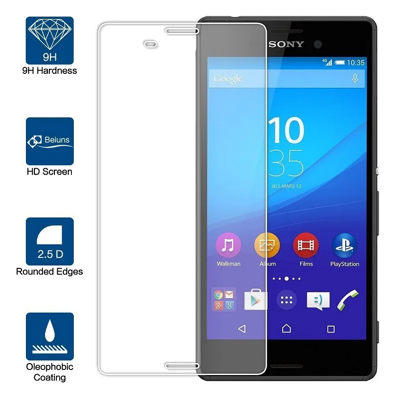 Защитное стекло для Sony Xperia M4 Aqua M2 M5 закаленное защитная пленка из фольги|Защитные