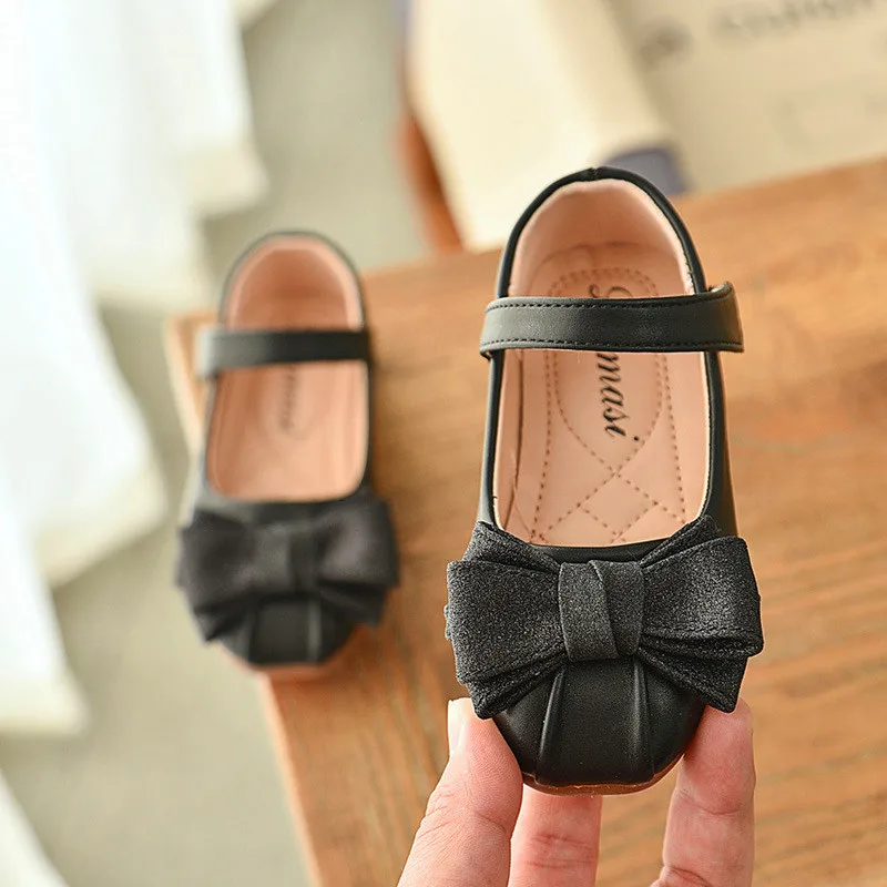 Autumn New Kids Shoes Children leather Princess Shoes For Wedding Baby Girls Party Shoes 1-6 Year Old Golden Silver Black
