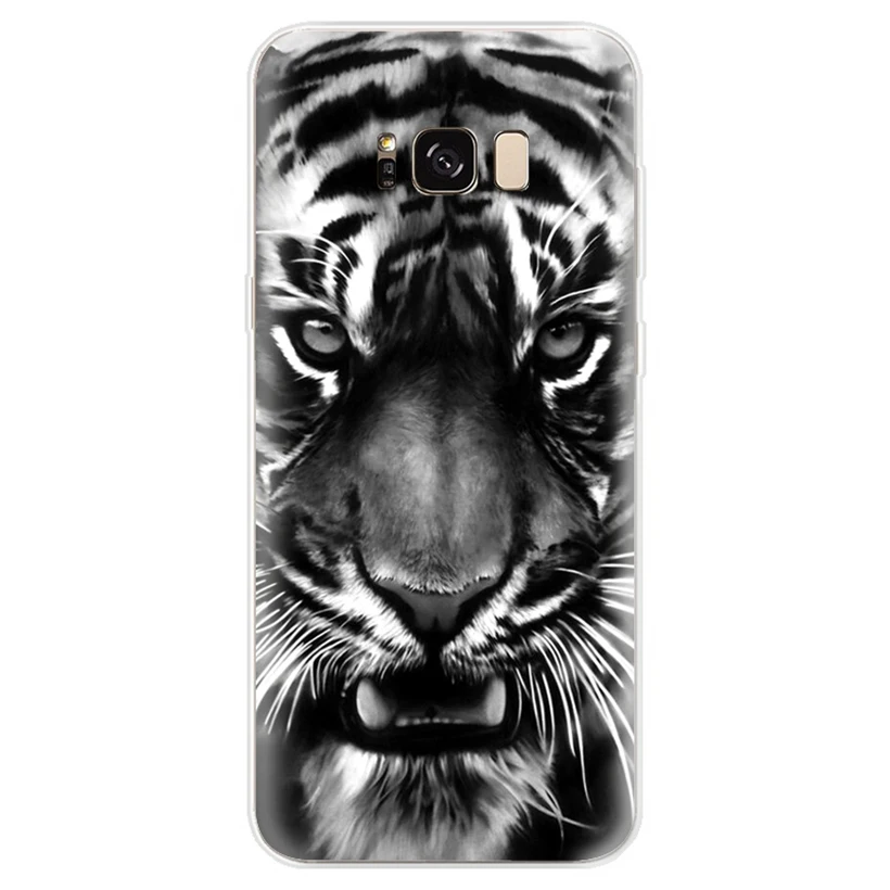 Silicone Case For Samsung Galaxy J1 J3 J4 J5 J6 J7 S9 plus A3 A5 A7 A8 A30 A50 2016 2017 2018 Cover Tiger Funda AB105 |