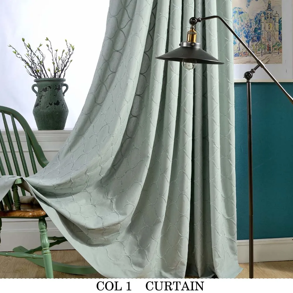 curtain col1 P.O.F новые полосатые вышитые шторы для гостиной подхотящий тюль для спальни шторы обработки окна - Цвет: curtain col1