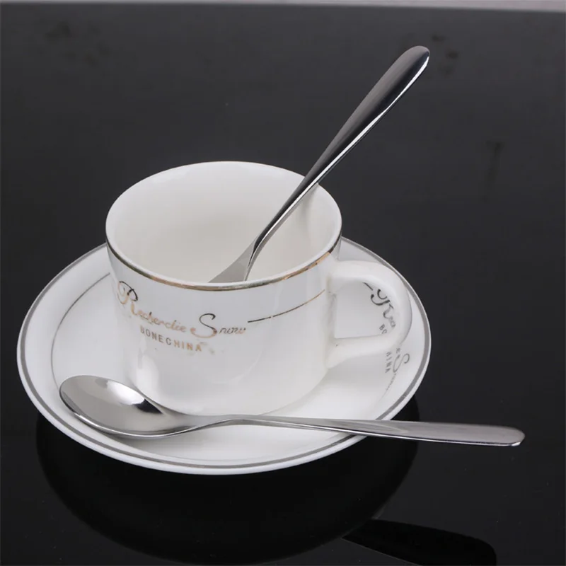 

10pcs Stainless steel Teaspoon Kids Spoon set Kitchen Tableware Milk Ice Cream Spoon Honey Jams Child Tableware 5.7''/14.5cm