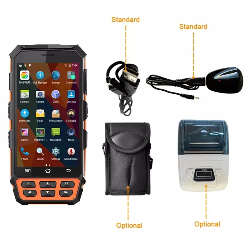 RFID сканер штрих-кода склад инвентарь сбора данных Прочный Android uhf Ручной Считыватель RFID R2000 uhf RFID КПК