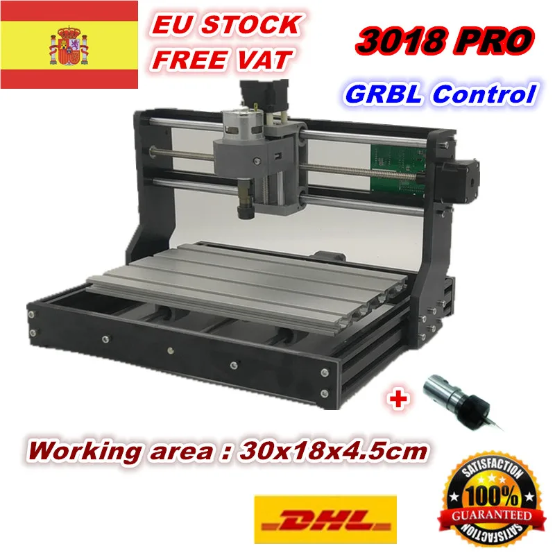 [ЕС] 3018 Pro Лазерная машина + ER11 цанговый GRBL Управление 3 оси Мини DIY выгравировать