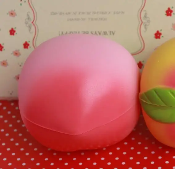 18 шт lot 11cm kawaii jumbo розовый персик Редкие сжимаемые ПУ игрушки для мальчиков и