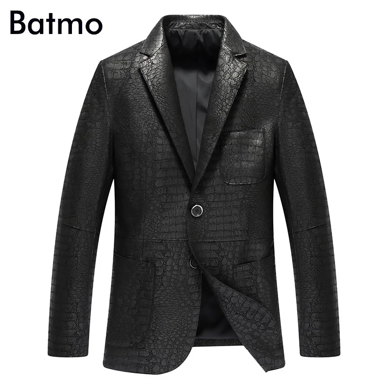 Batmo 2017 новое поступление мужской деловой блейзер из натуральной овечьей кожи