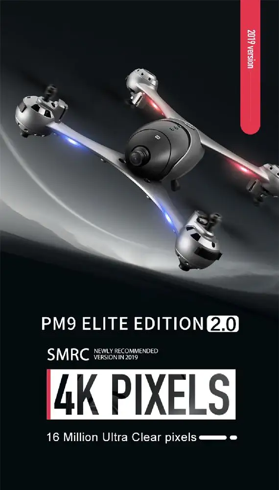 SMRC M6 Следуйте за мной Квадрокоптер карманные Дроны с камерой HD 4 K/1080 P RC самолет Квадрокоптер гоночный Вертолет FPV гоночный Дрон игрушки