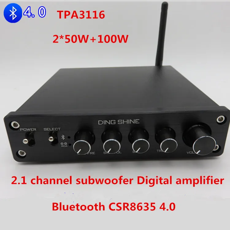 Цифровой аудио усилитель TPA3116 Bluetooth CSR8635 4 0 2 1 каналов TPA3116D2 динамика для сабвуфера