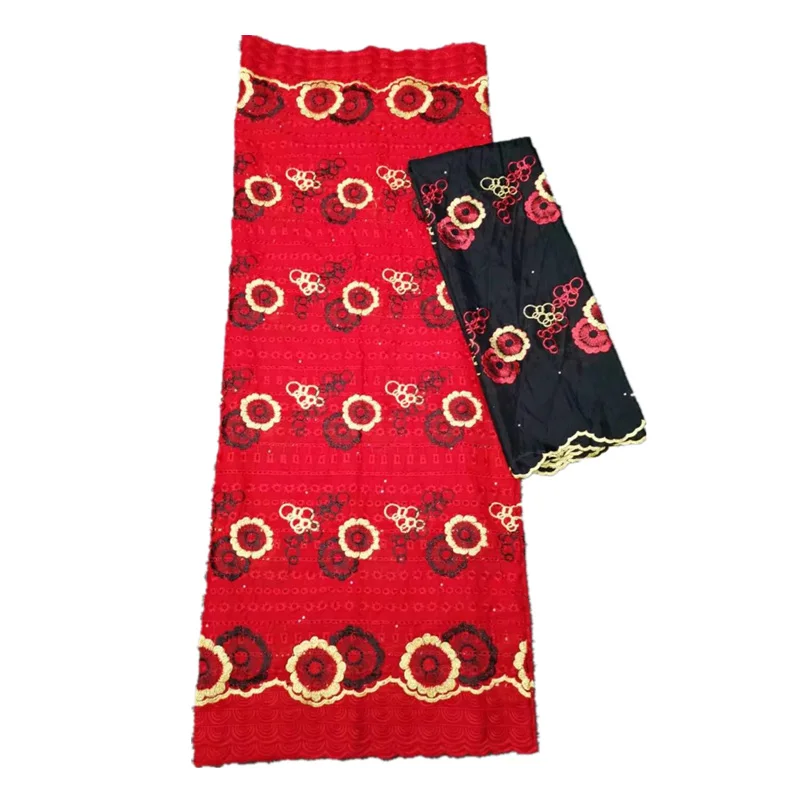 Оранжевая швейцарская кружевная ткань в африканском стиле 2019 вуаль Дубае 7