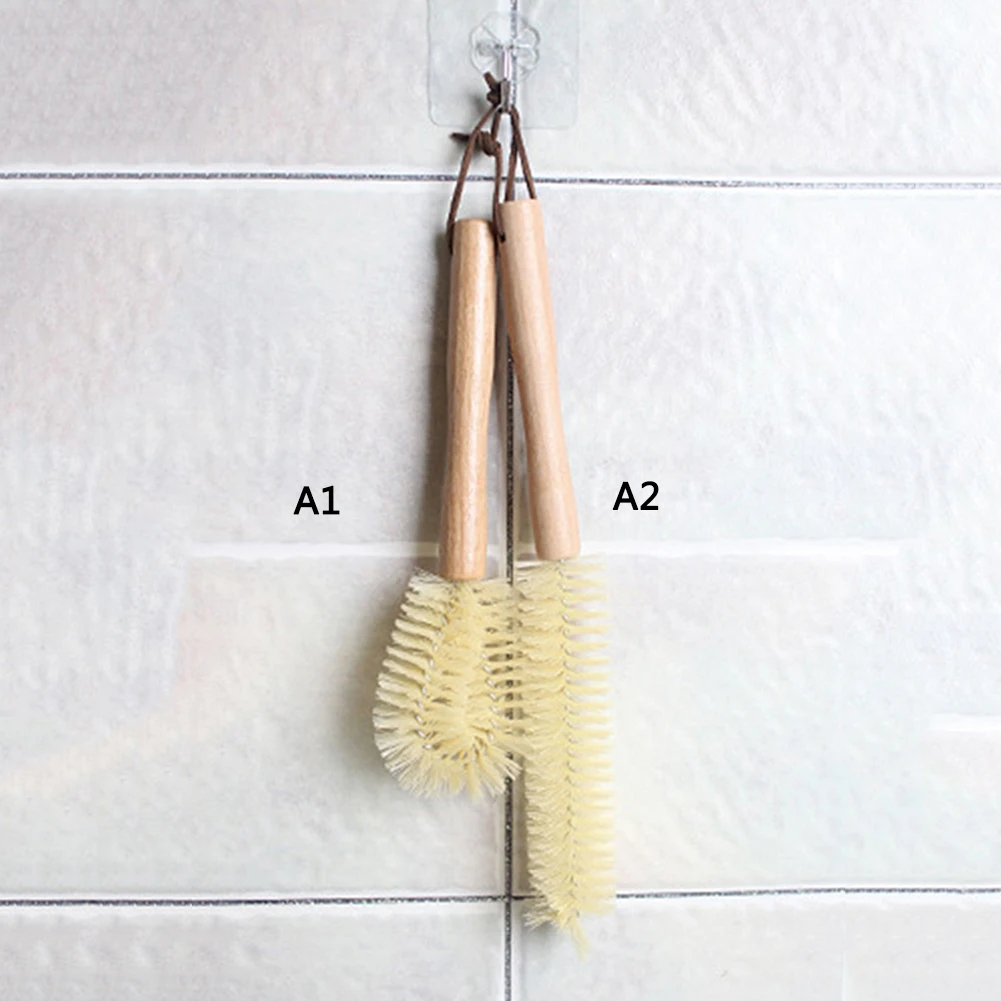 Японский стиль деревянная буковая чашка с длинной ручкой щетка для бутылки