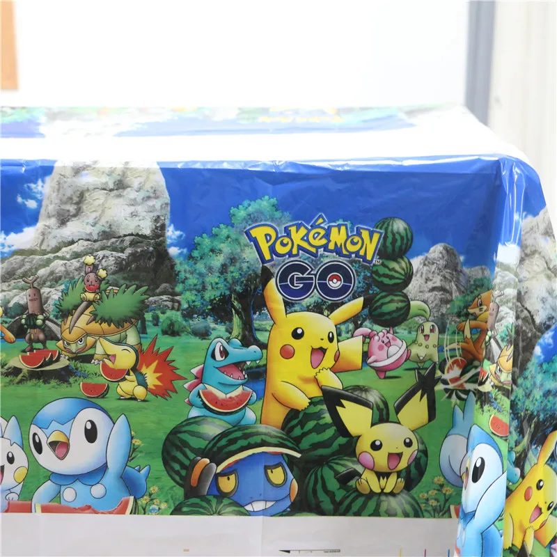 1 шт прекрасный мультфильм Покемон го одноразовые столешницы/карты день рождения
