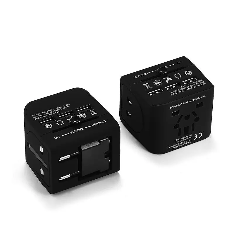 All in One Universal Plug Adapter 3 USB Port International Travel Power Charger Adaptor AC Converter With US AU UK EU Jack | Электроника