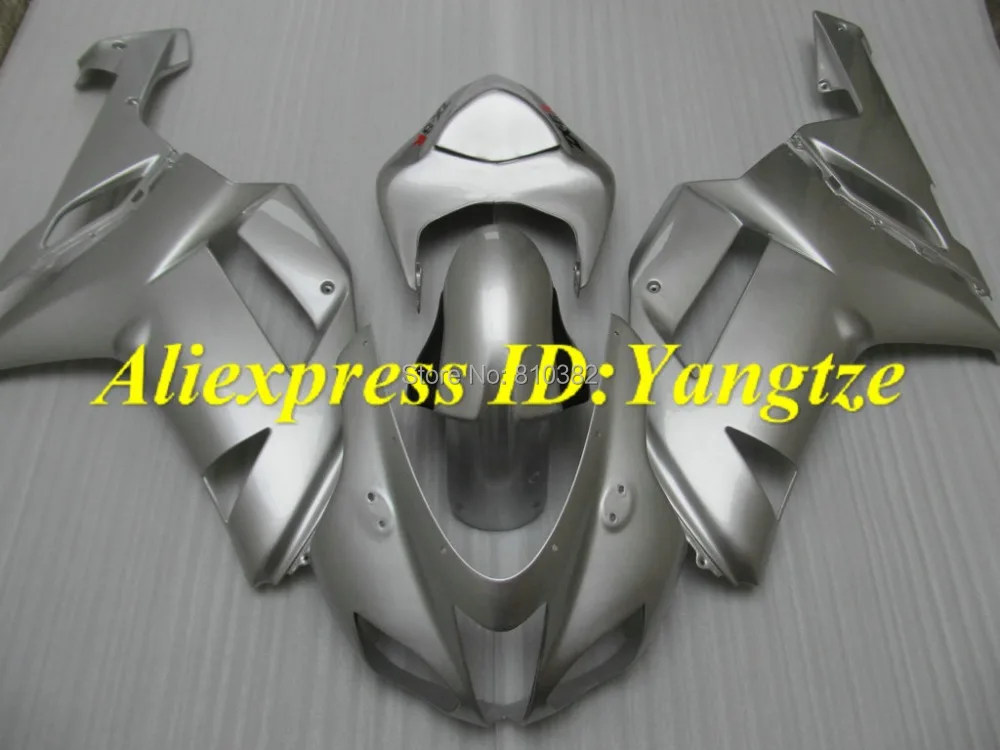 Мотоцикл обтекатель комплект для KAWASAKI Ninja ZX6R 07 08 636 2007 2008 популярные серебряные ABS