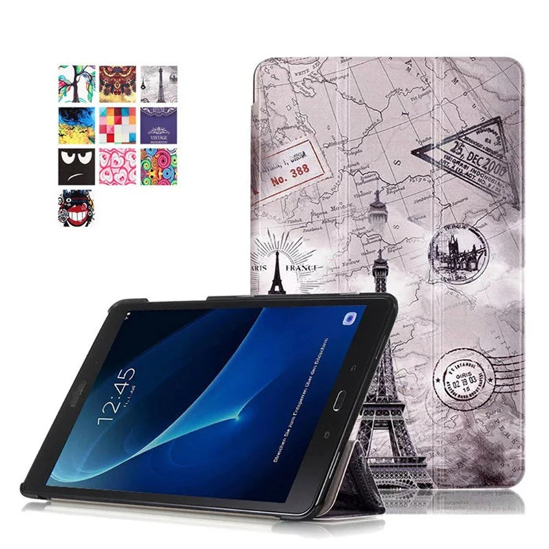 Для Samsung Galaxy Tab A 10 1 2016 T580 T585 T580N T585N роскошный флип чехол из искусственной кожи с