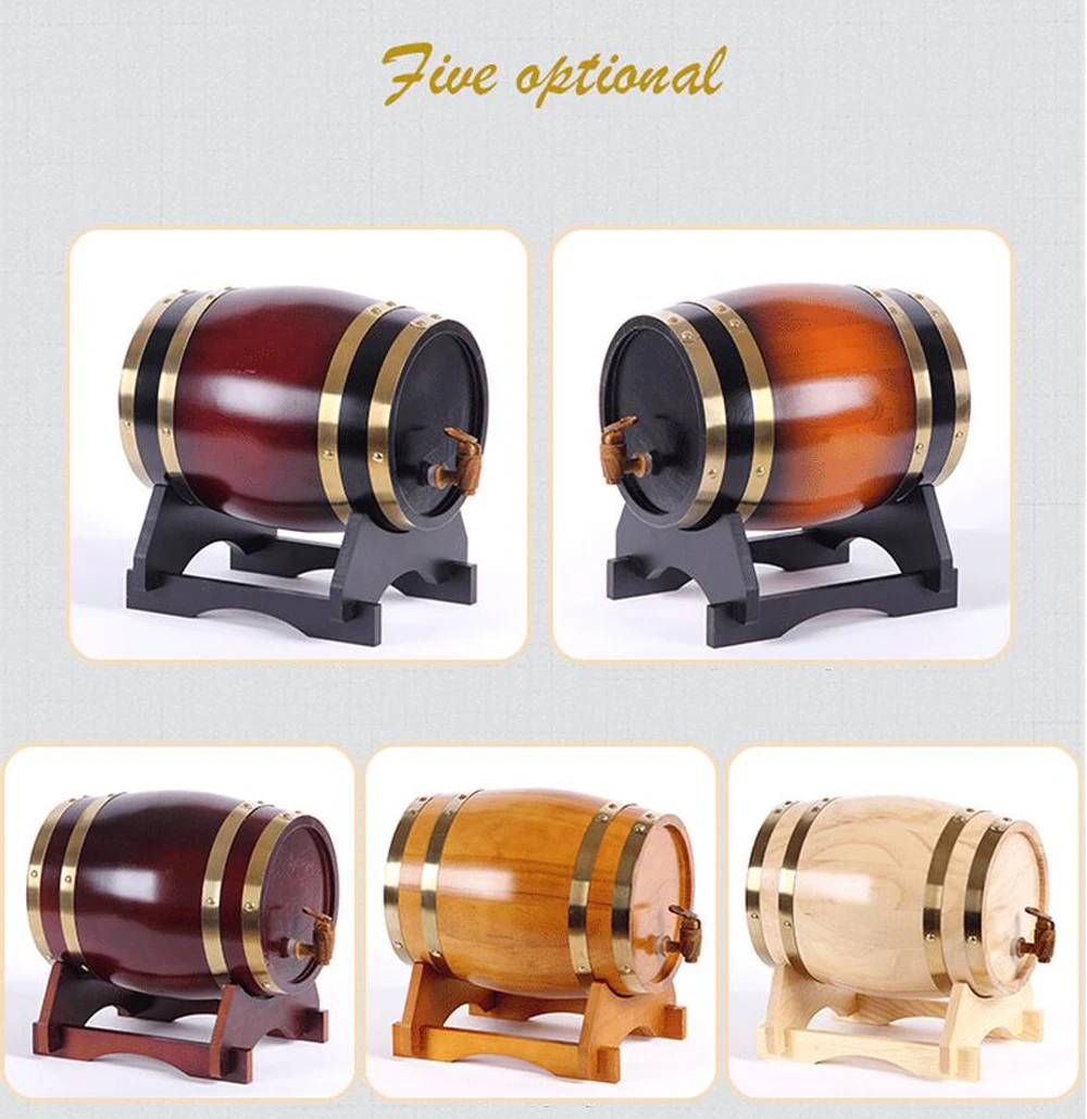 10л бочки для вина из дуба новая деревянная декоративная бочка пивоварения ведро
