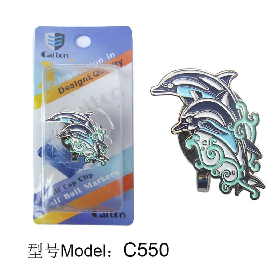 

golf hat clip golf marker Dolphin pattern Golf accessories golf Fans supplies