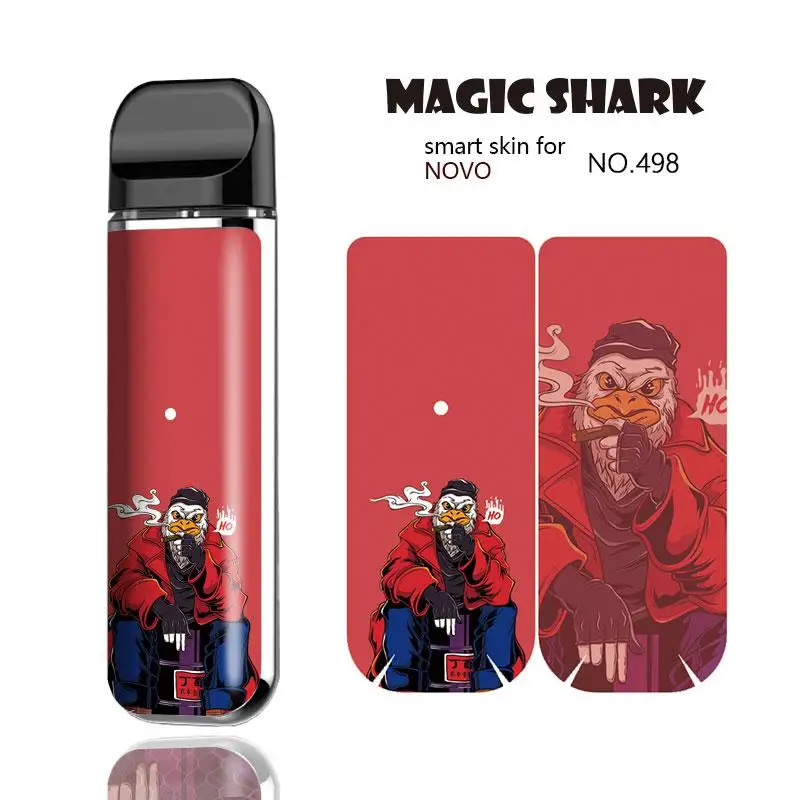 Чехол наклейка из ПВХ для Smok Novo 492 504 Magic Shark Diamond Owl Bow Popeye Skull Black Panther V Vendetta|Наклейки