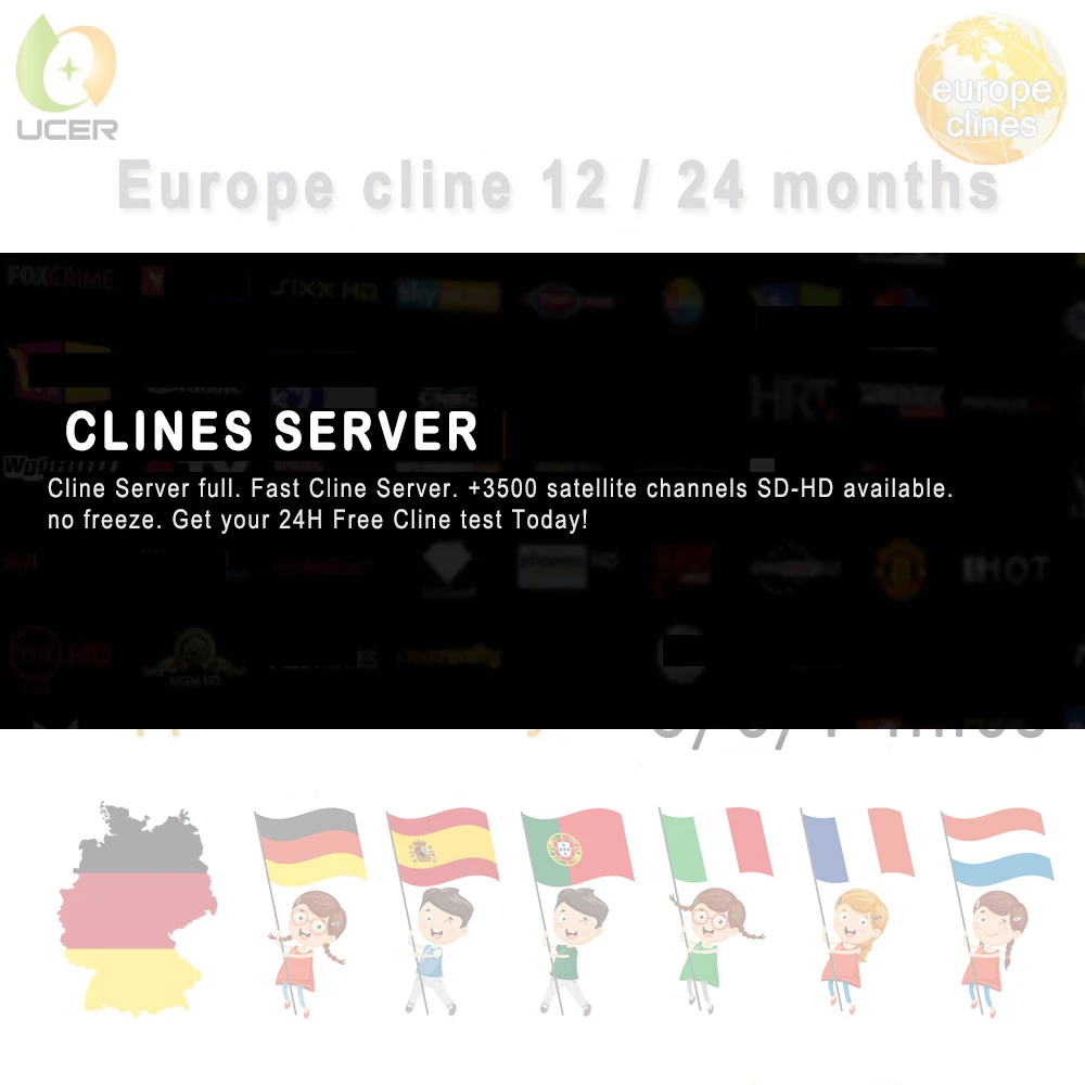 Европа cccam cline Германия oscam для Испания Италия Португалия netherland Великобритания CCcam 1 год каналы 7 clines GTmedia V8 Nova Freesat