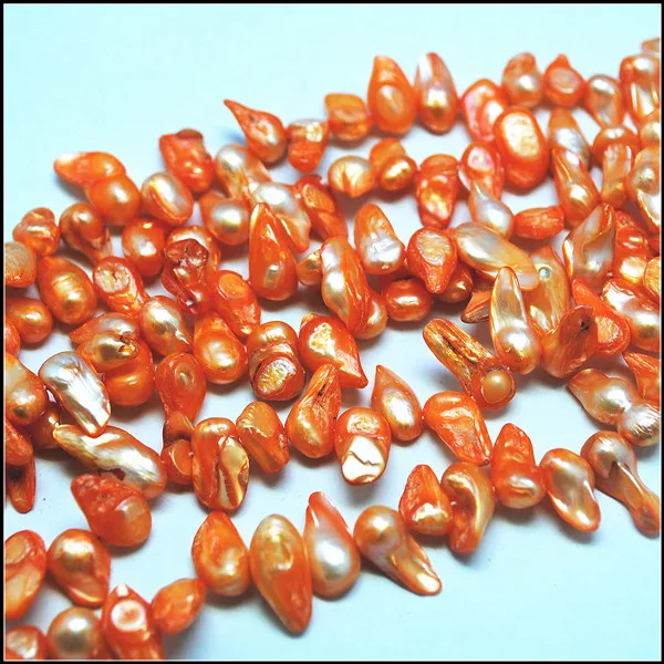 40cm length pearl chips orange mother of nice beads accessories strings size 10-15mm diy | Украшения и аксессуары