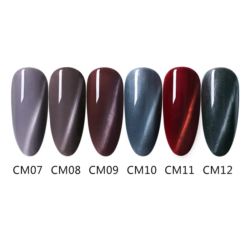 CM-07-12 MSHING99 6 шт Гель-лак набор кошачий глаз УФ-гель для ногтей с фасолью цветной кошачий глаз гель лак для ногтей распродажа - Цвет: CM-07-12