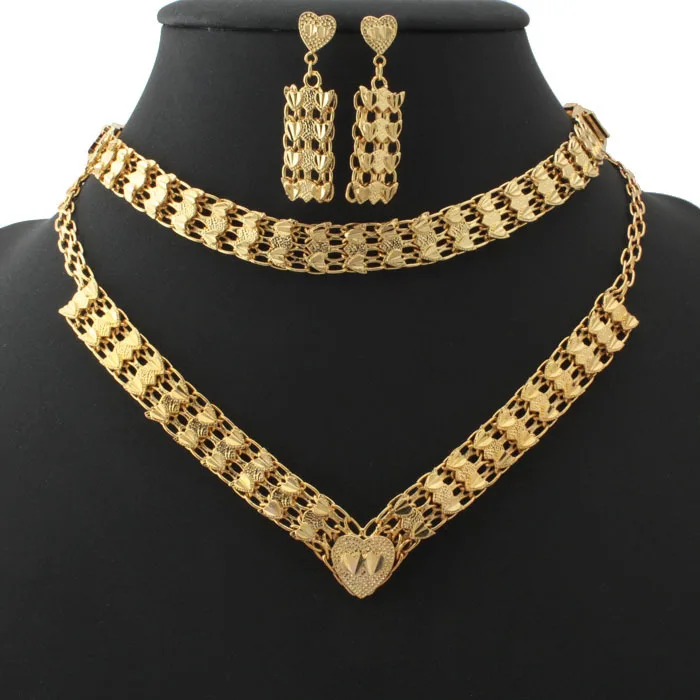 Набор ювелирных изделий Kpop S230 для женщин ожерелье серьги браслет в форме сердца