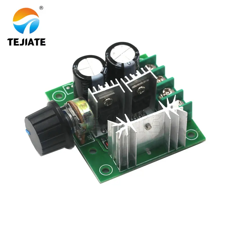 Импульсный ШИМ-регулятор скорости двигателя DC12V-40V 10А с ручкой регулятора скорости двигателя постоянного тока