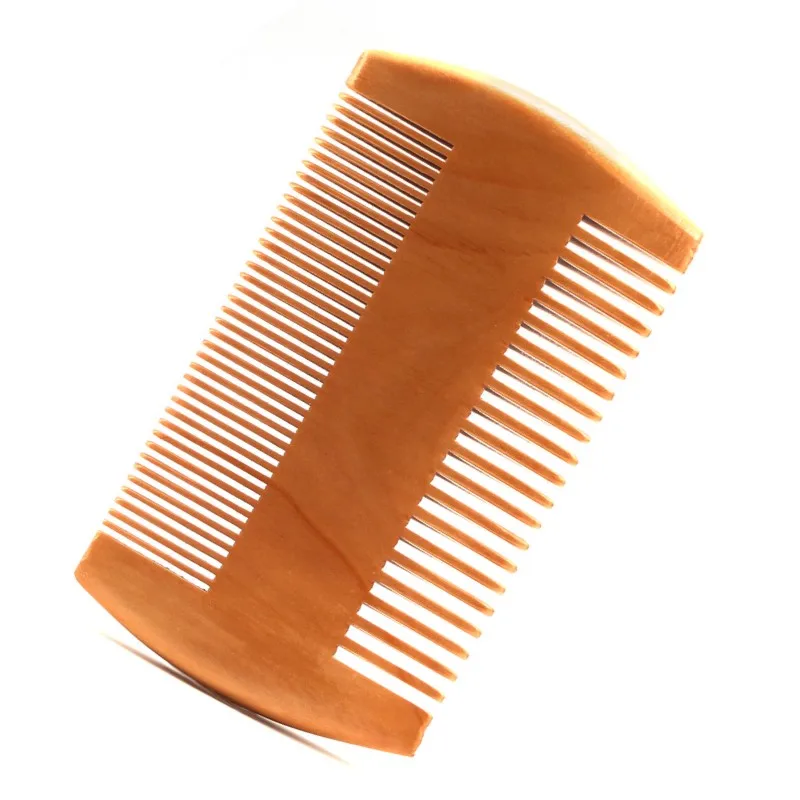 1 шт. ручная работа натуральная груша деревянная расчески на ручке двухсторонняя