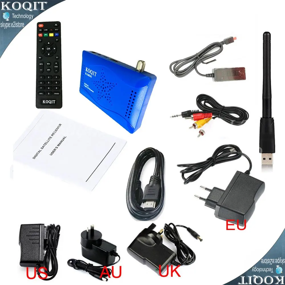 Come USB Wifi Koqit DVB-S2-цифра спутниковый телевизионный ресивер DVB-S2 T2-MI тюнер DVB S2 Finder цифровой ТВ коробка Wi-Fi Youtube афера Клайн декодер Авто Biss Key бу - Цвет: Come USB Wifi