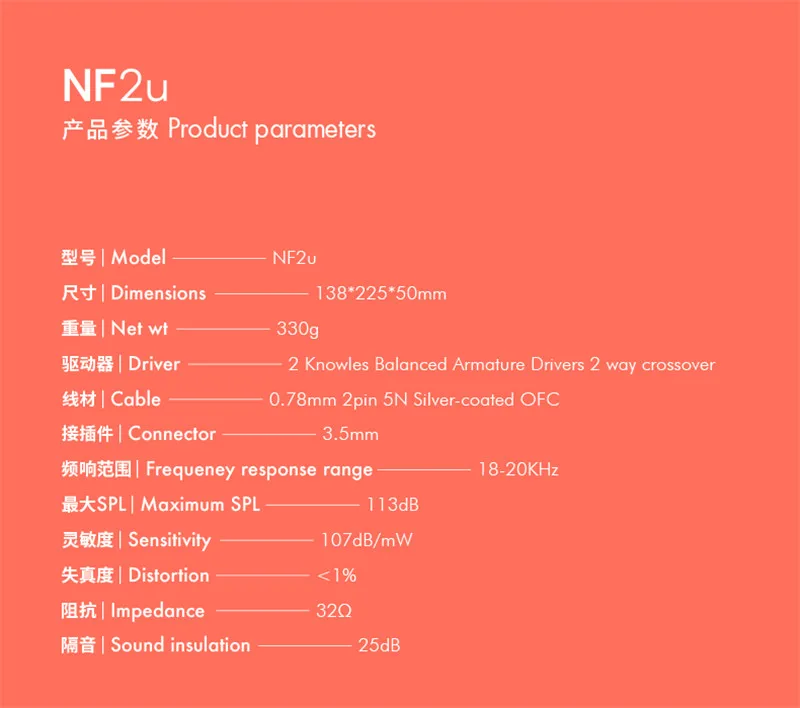 NF аудио NF2u 2 уравновешенного якоря, Hi-Fi, внутриканальный монитор Eardphone IEM 0,78 мм 2pin съемный кабель P1 F1 KXXS KING PRO № 3 CTZ 6BA
