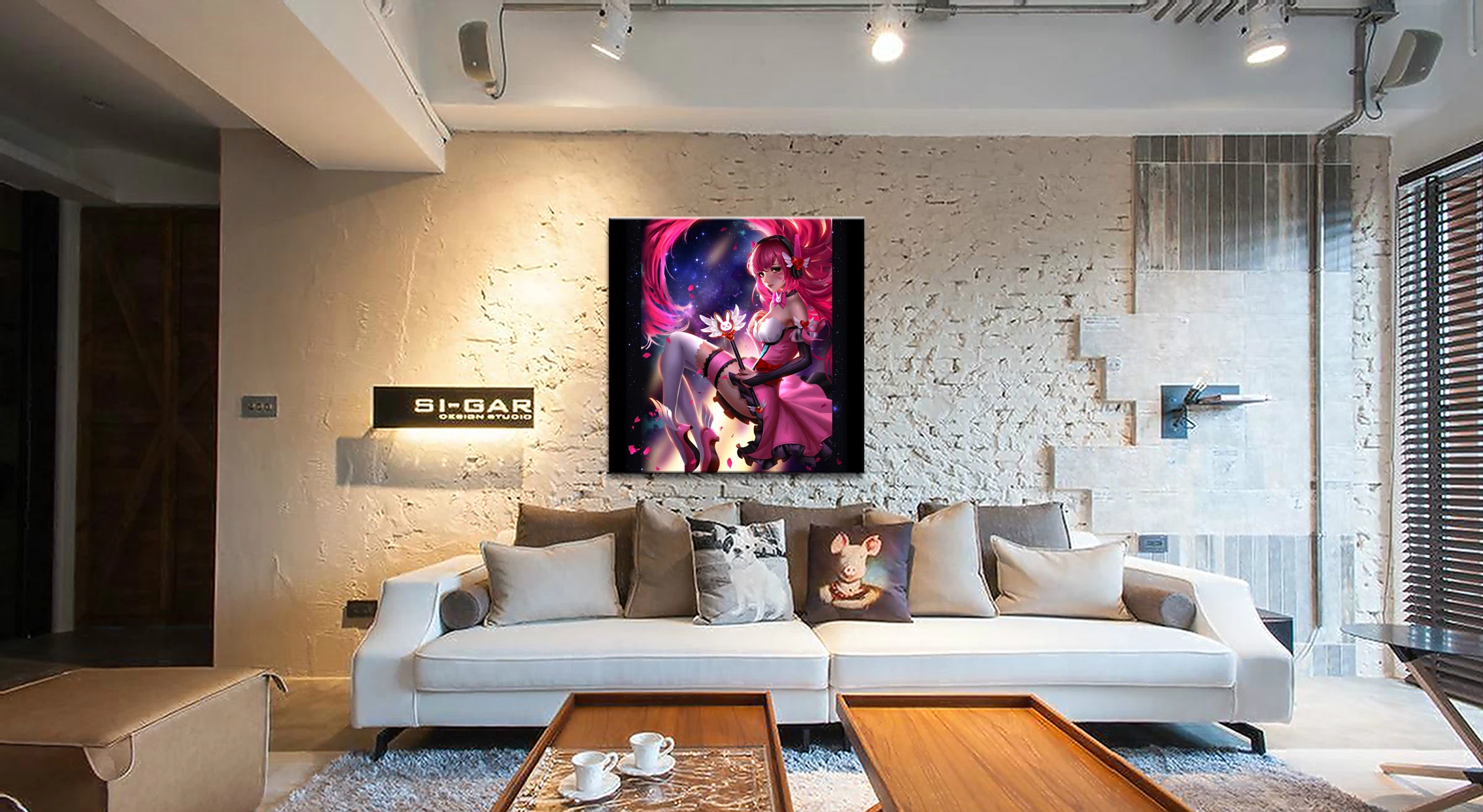 Домашний декор парусиновые часы D.Va 1 штука аниме сексуальные девушки