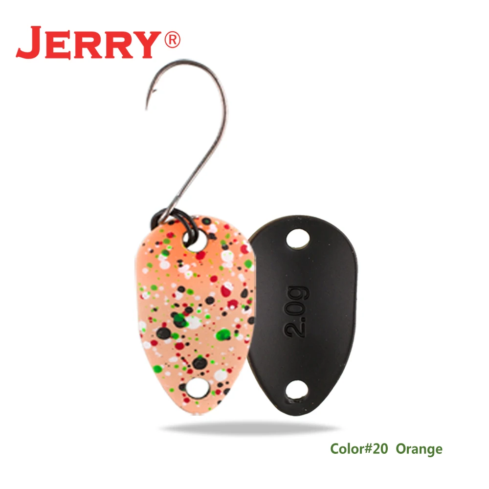 Jerry 1 шт. 2 г 3,5 г 4,5 г микро рыболовные ложки воблер несколько цветов рыболовные приманки Спиннер приманка форель ложка - Цвет: 20 orange