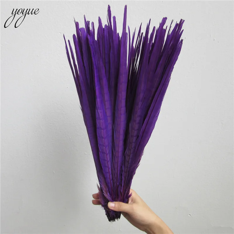 YOYUE 100 шт. красные натуральные листья из хвоста фазана 16-18 дюймов 40-45 см высокое